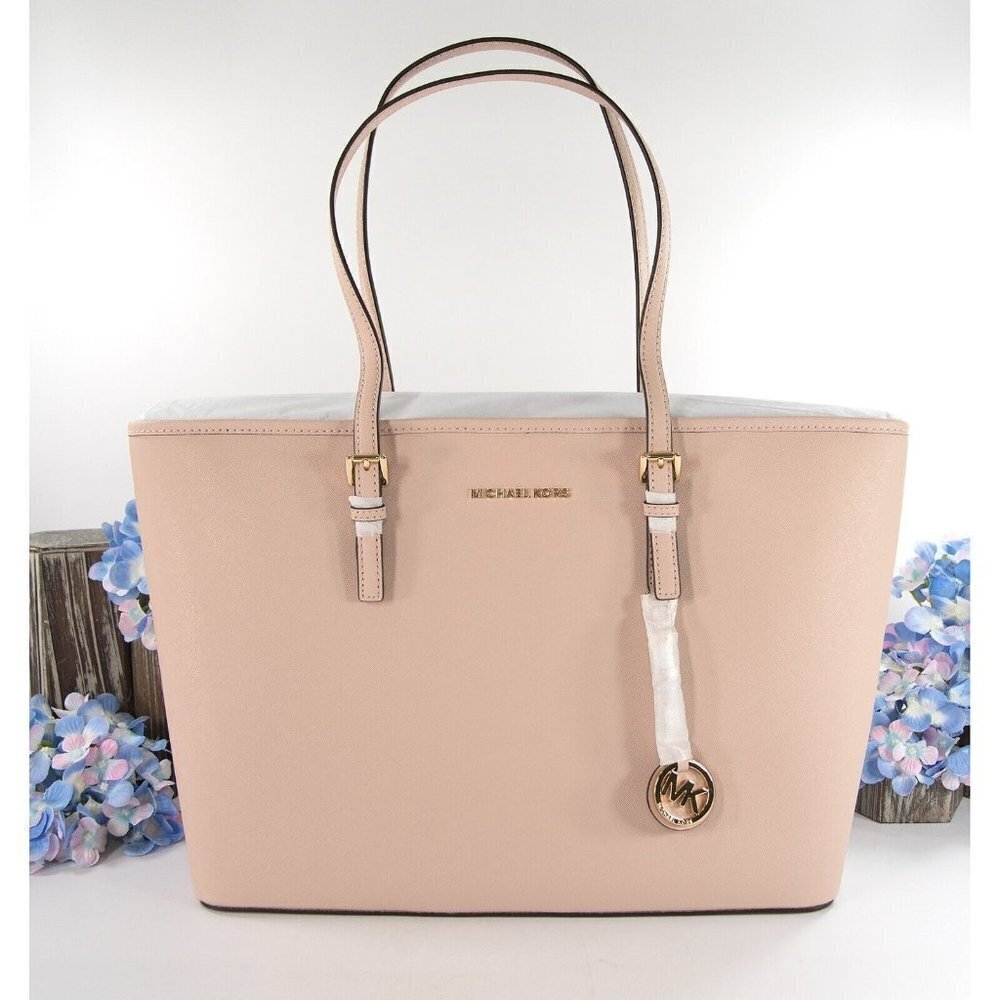 Michael Kors Soft Pink Saffiano Leather Multifunction Travel Tote Bag NWT